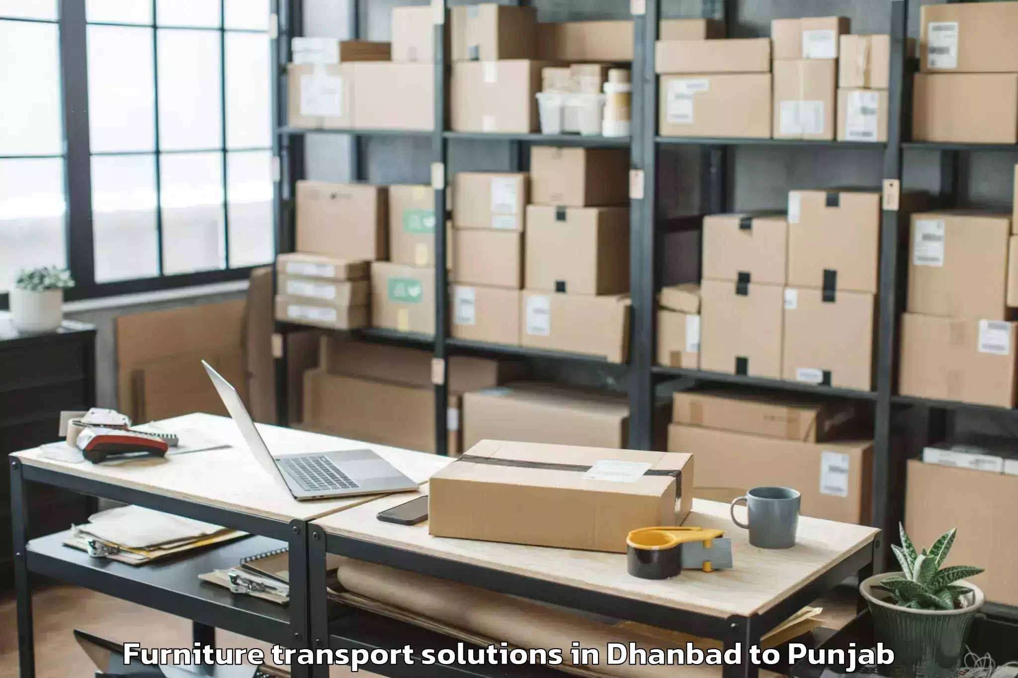 Affordable Dhanbad to Raikot Furniture Transport Solutions